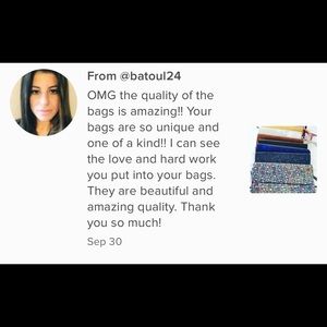 NEW Vintage Blue Light Leather BAG + strip removable